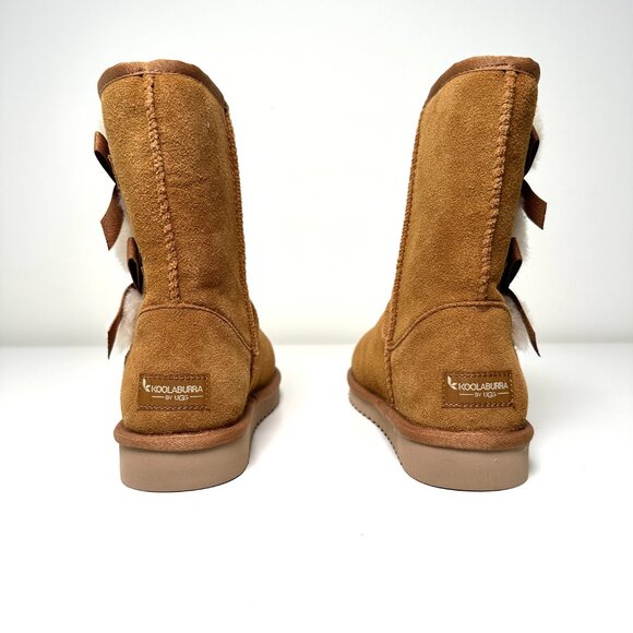 New Koolaburra by UGG Victoria Short Chestnut Suede Boots - Picture 5 of 5